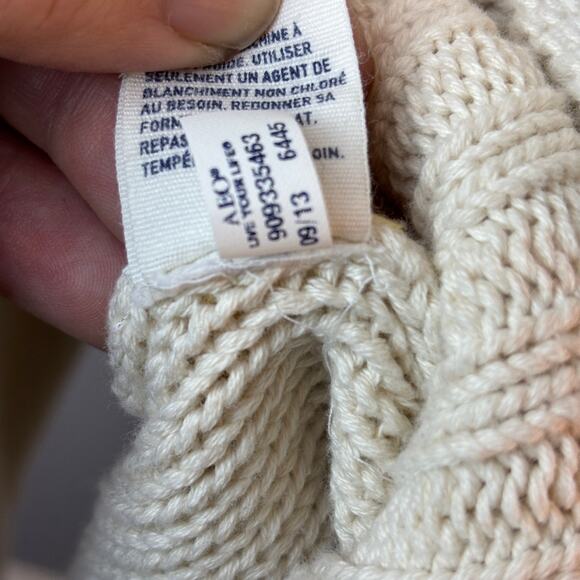 American Eagle Vintage Pastel Chunky Knit Striped Sweater Scoopneck Large - Picture 6 of 8